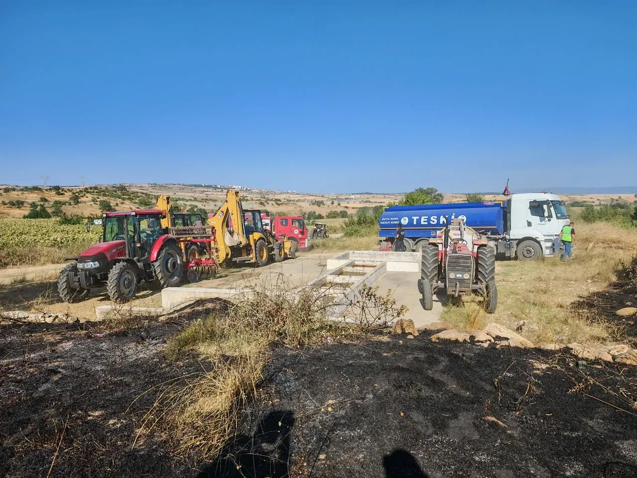 Malkara’da makilik alanda çıkan yangın ekiplerce kontrol altına alındı