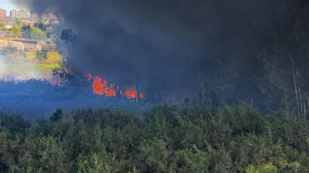 Adana'da Seyhan ilçesinde geri dönüşüm fabrikasında yangın çıktı