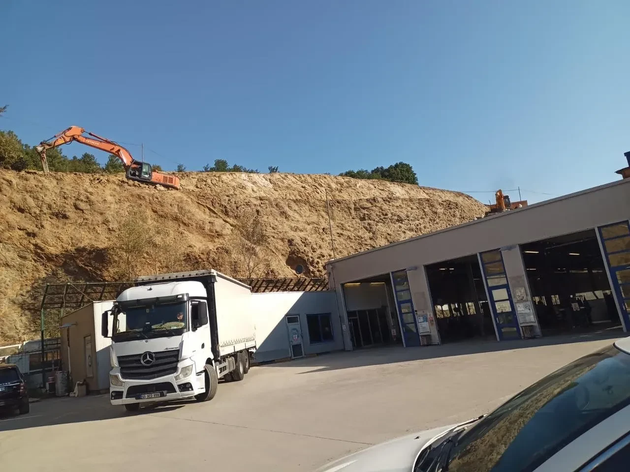 Samsun'da TÜVTÜRK tesisi için heyelan önlem çalışmaları başladı