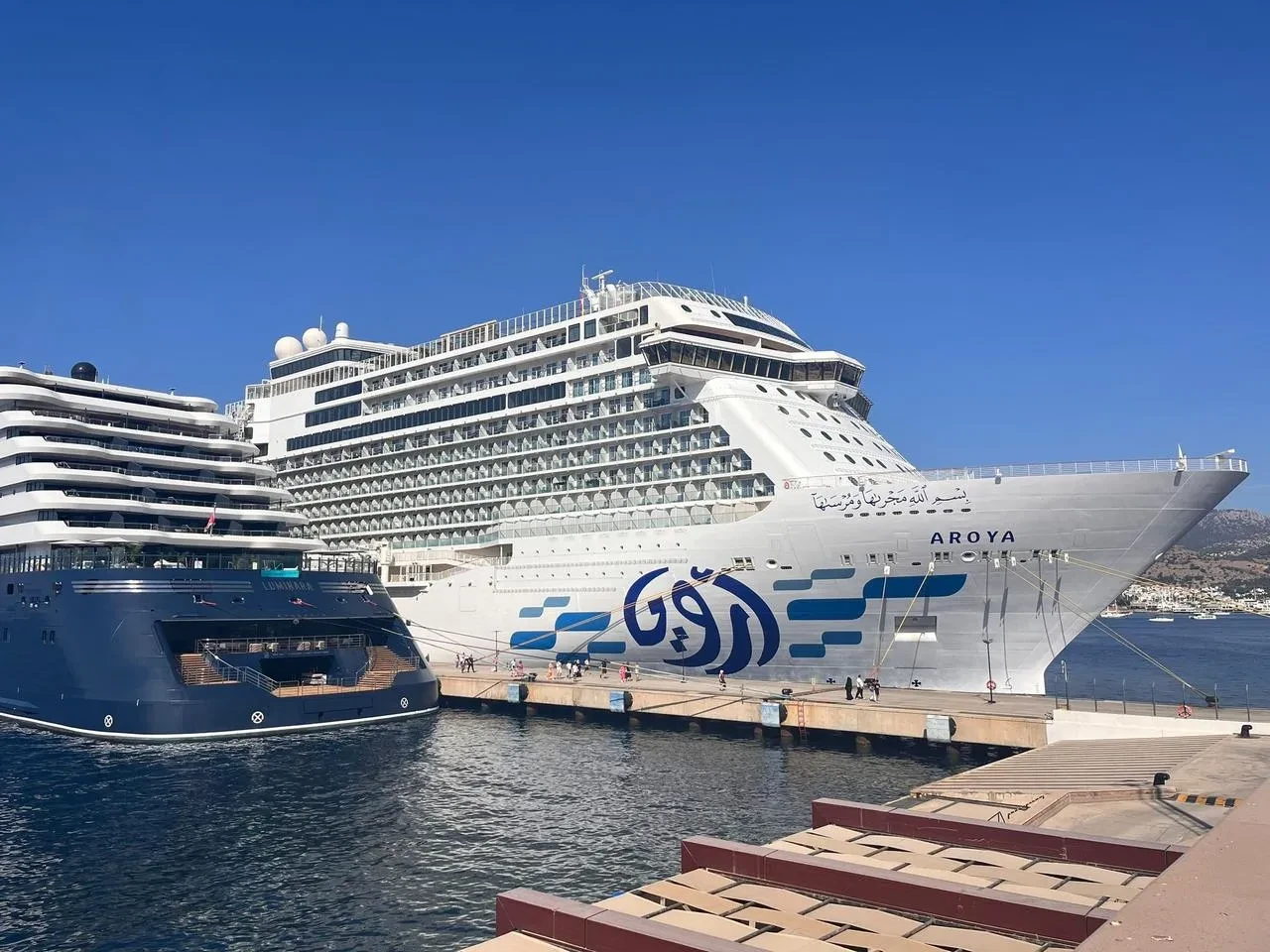 Bodrum'a gelen Luminara ve Aroya gemileri 2.528 yolcu getirdi