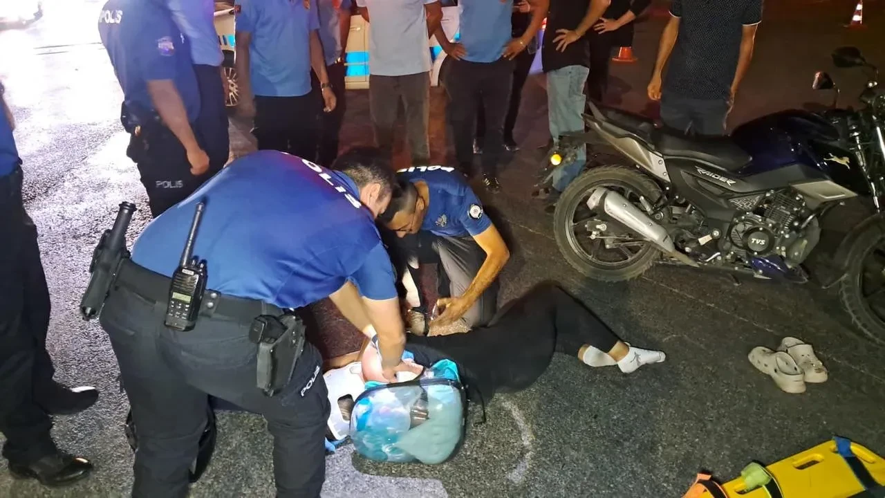 Karaman'da motosiklet kazasında yaralanan genç kızı sürücü olay yerinden kaçtı