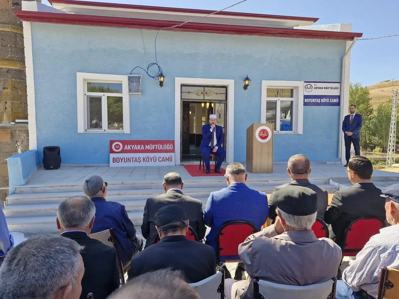 Akyaka’da Boyuntaş köyünde cami dualarla hizmete açıldı