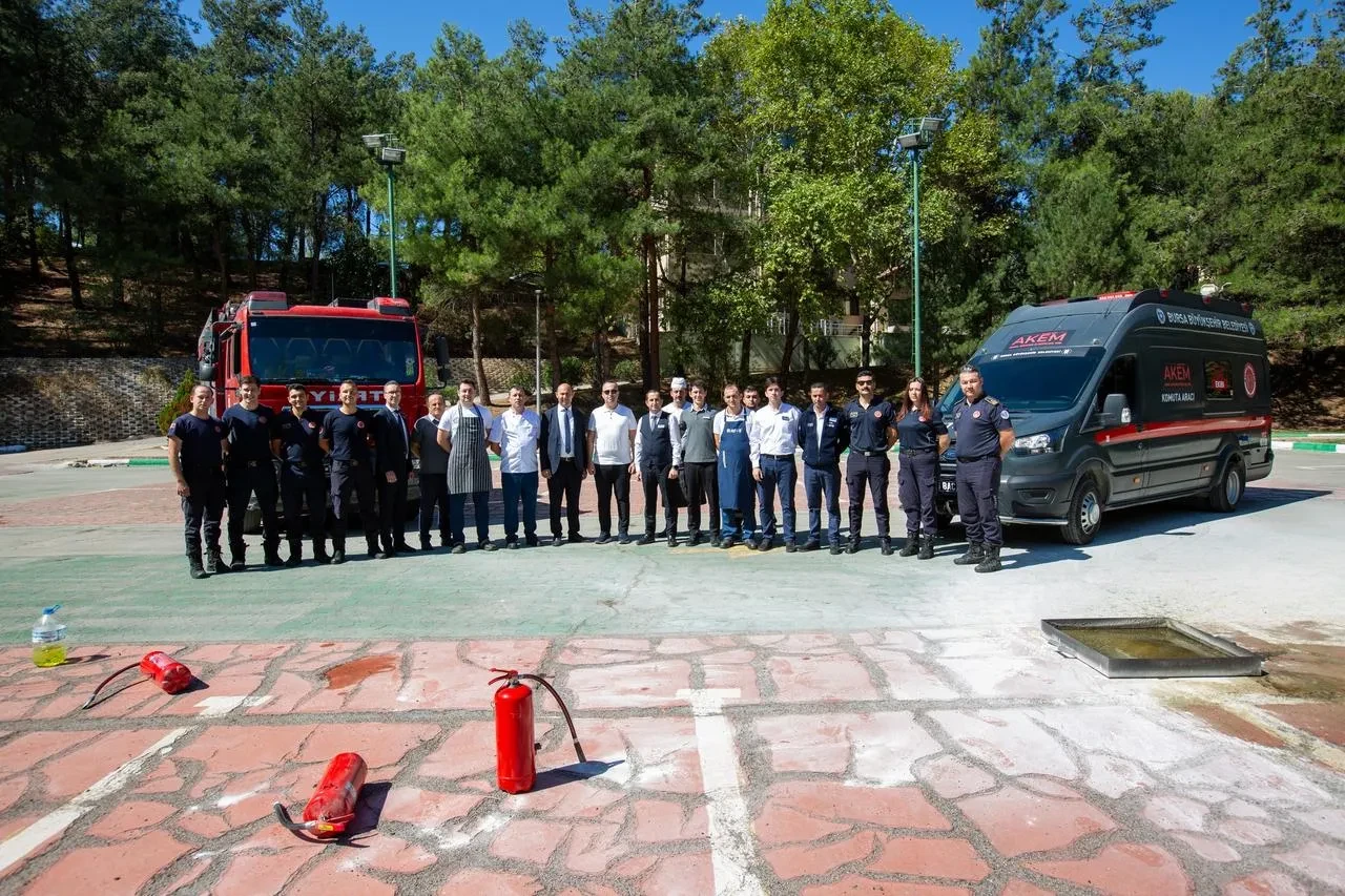 Bursa Büyükşehir Belediyesi BURFAŞ’ta yangın tatbikatı gerçekleştirdi