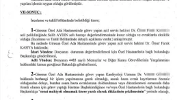 Giresun’da Özel Ada Hastanesi’ndeki sağlık skandalı Sağlık Bakanlığı raporuna yansıdı