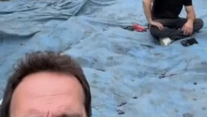 Timur Acar İznik'teki zeytinliğinde ilk hasadını yaptı