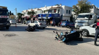 Bodrum'da motosiklet ile 3 tekerlekli bisikletin çarpışması sonucu 1 kişi öldü 1 kişi