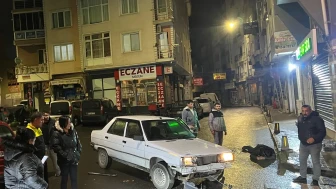 Tekirdağ'da motosikletli ile otomobil çarpıştı, yaralı motosikletli hastaneye kaldırıldı