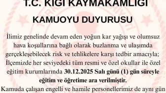 Bingöl'de yoğun kar nedeniyle 3 ilçede okullar tatil edildi, merkezde taşımalı eğitime ara