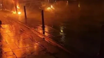 Denizli’de servis şoförünün dikkatiyle işçiler saniyelerle yanmaktan kurtuldu