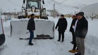 Bitlis'in Tatvan ilçesinde yoğun kar nedeniyle yolda kalan vatandaşlara kaymakam yardım etti