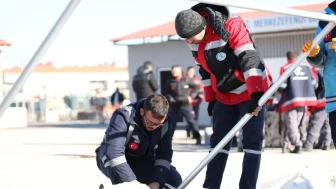 Merkezefendi Belediyesi personeline afet farkındalık ve çadır kurma eğitimi verildi