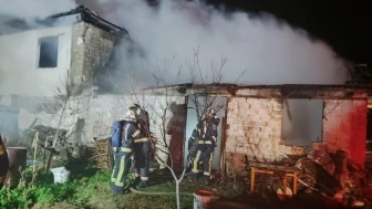 Denizli'de samanlık yangını korkuya neden oldu