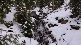Bolu’da Aladağlar’da kar yağışı kartpostallık görüntüler oluşturdu