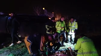 Hatay'ın Kırıkhan ilçesinde kontrolden çıkan otomobil devrildi, sürücü yaralandı