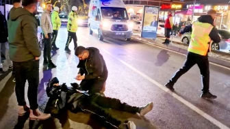 Aksaray’da otomobil ile motosikletin çarpışması sonucu sürücü yaralandı