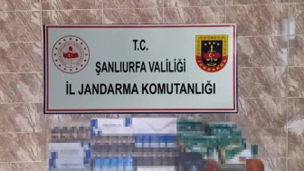 Şanlıurfa’da jandarma tarafından kaçak sigara ve alkol ele geçirildi