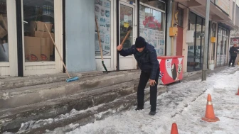 Ardahan'da dondurucu soğuk ağaçları kırağıyla kapladı