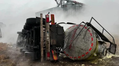 Konya'da Korkunç Kaza! Asit Tankeri Devrildi 1 Can Kaybı Var