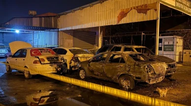 Mersin'in Tarsus ilçesinde 5 araç kundaklandı polis şüpheliyi arıyor