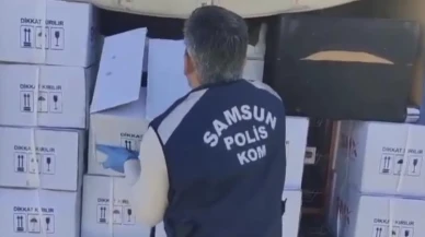 Samsun'da sahte içki operasyonunda 445 litre etil alkol ele geçirildi