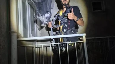 Aydın’da ASAK ekibi apartman boşluğundaki yavru kediyi kurtardı