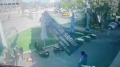 Bursa'da lodosun devirdiği tabela kafedeki iki kişiyi saniyelerle ıskaladı