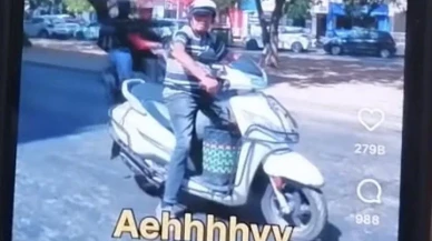 İzmir'de motosikletle yayaları korkutan F.Ç. gözaltına alındı