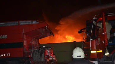 Samsun Bafra OSB’de Bekiroğlu Geri Dönüşüm Tesisi’nde yangın çıktı