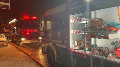 Ankara Yenimahalle'de oto tamir dükkanında yangın çıktı