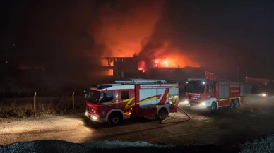 Ankara Elmadağ’da boya dönüşüm fabrikasında yangın çıktı