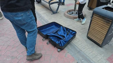 Karabük'te çöp kutusu yanındaki valiz paniğe neden oldu