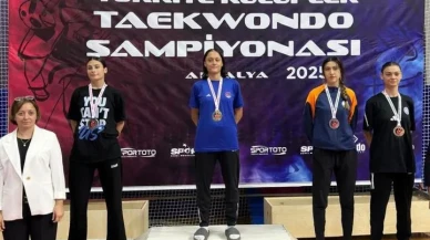 Osmangazi Belediyesporlu Şevval Melek Kanbur taekwondo şampiyonasında bronz madalya kazandı