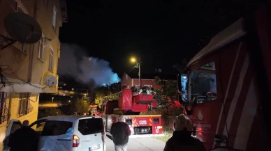 Ümraniye’de gece çıkan yangın itfaiye ekipleri tarafından söndürüldü