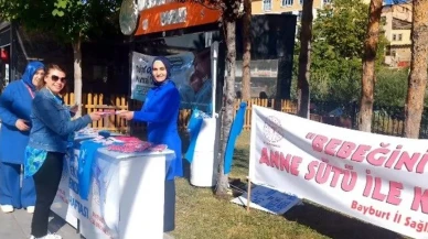 Bayburt’ta emzirme ve normal doğum haftası için farkındalık etkinliği düzenlendi