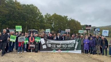 Gemlik'te Bursa Çimento'nun maden ocağına karşı doğa severler eylem başlattı