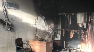 Karpuzlu'da iş yerinde çıkan yangın maddi hasara yol açtı