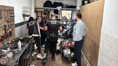İskenderun’da polis ekipleri motosiklet tamircilerini denetledi