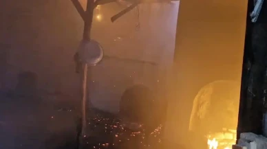 Çorum'un Alaca ilçesinde tandır yangını itfaiye tarafından söndürüldü