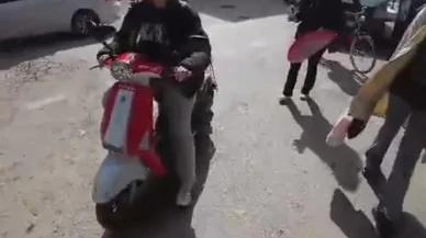 Bursa'nın İnegöl ilçesinde motosiklet kazası kask kamerasına yansıdı