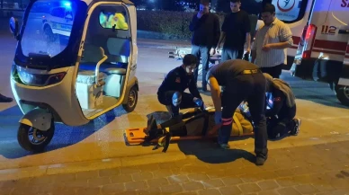 İnegöl’de elektrikli treeporter takla attı, bir kişi yaralandı