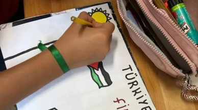 Altıntaş Mustafa Kemal Ortaokulu öğrencileri Filistin’e destek için etkinlik düzenledi