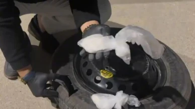 Kahramanmaraş’ta stepne içinde uyuşturucu ele geçirildi, 2 şüpheli tutuklandı