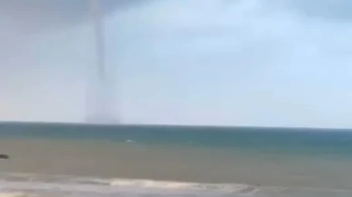 İskenderun Körfezi'nde hortum cep telefonu kamerasına yansıdı