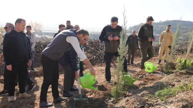 Bursa’da orman yangınlarının zarar verdiği alanlara fidan dikimi gerçekleştirildi