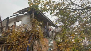 Çorum'un İskilip ilçesinde müstakil ev tamamen yandı