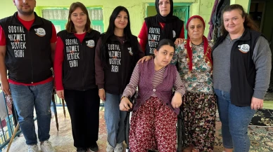 Koçarlı Belediyesi sosyal hizmet ekibi ihtiyaç sahiplerine kapı kapı yardım götürüyor