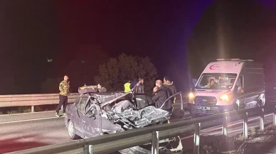 Kütahya Tavşanlı’da otomobil ile tır çarpması sonucu bir kişi hayatını kaybetti