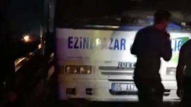 Amasya'da midibüste çıkan yangını muhtar ve vatandaşlar önledi