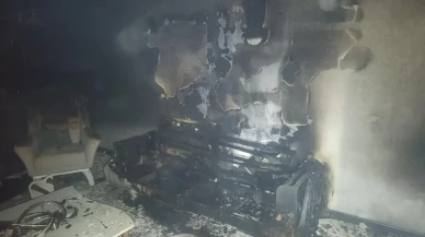 Antakya’da çıkan yangında ev kullanılmaz hale geldi