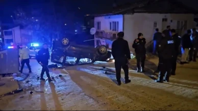 Tokat'ta takla atan araçta bulunan 5 kişi yaralandı